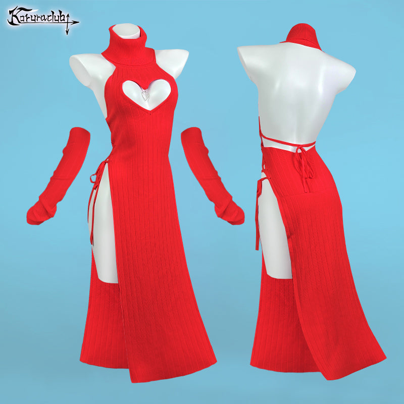 Plus Size Heart-Shaped Cheongsam KO59