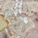 Lace bow suit HA2539