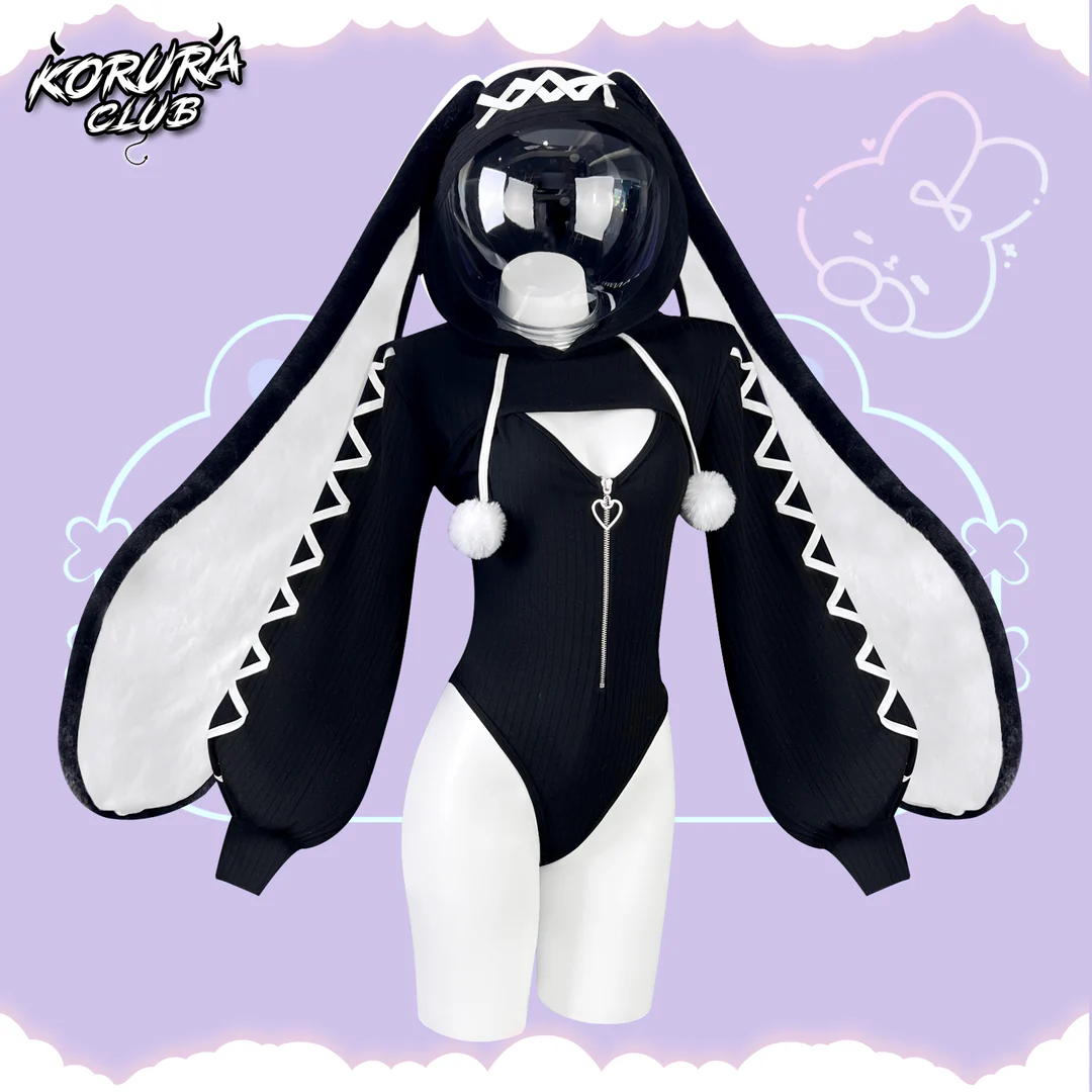 KORURACLUB-Pre-sale Cosplay Heart-Lock Floppy Bunny Jumpsuit KO103