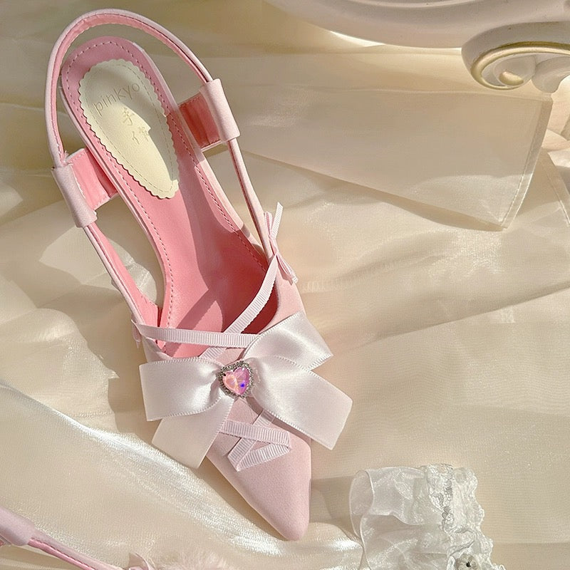 Bow tie high heel sandals HA2540