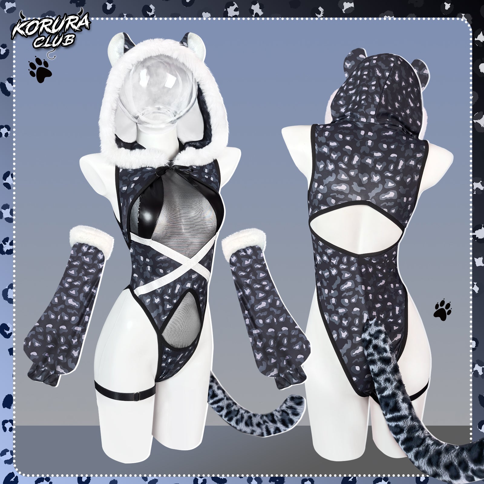 Pre-sale Snow Leopard Cosplay Bodysuit KO149