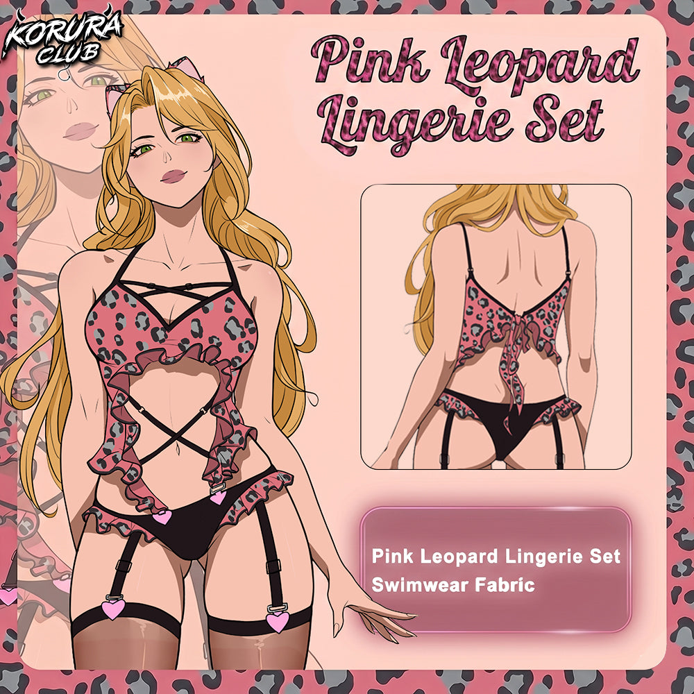 Pre-order Pink Leopard Lingerie Set KO152