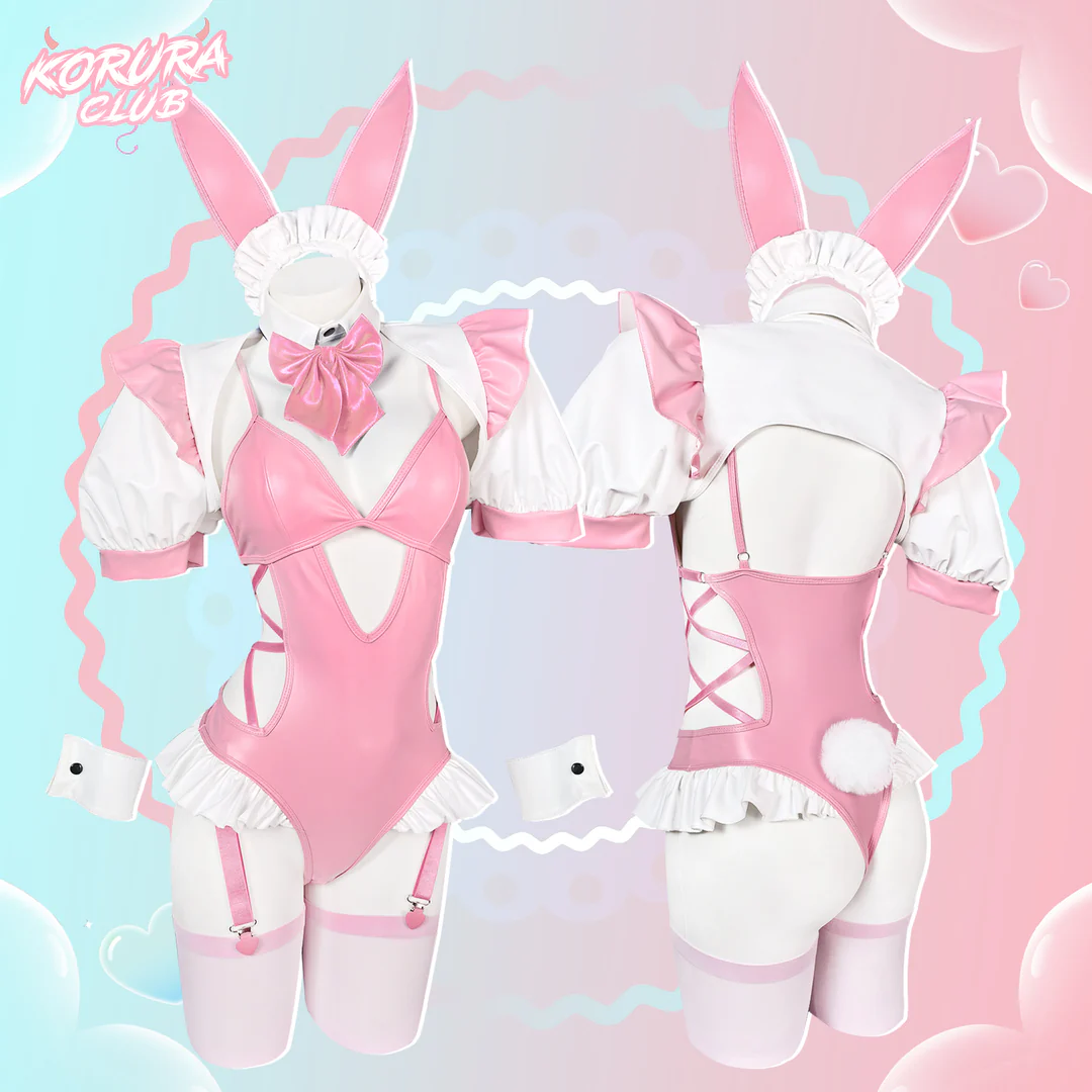 Cosplay Pink Bunny Maid Lingerie KO137