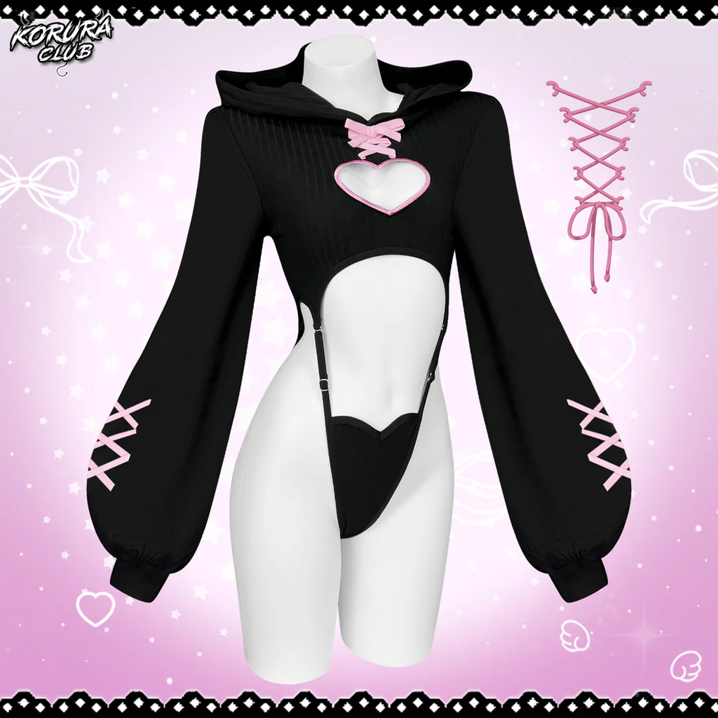 KORURACKUB-HEART HOLLOW BODYSUIT SR16