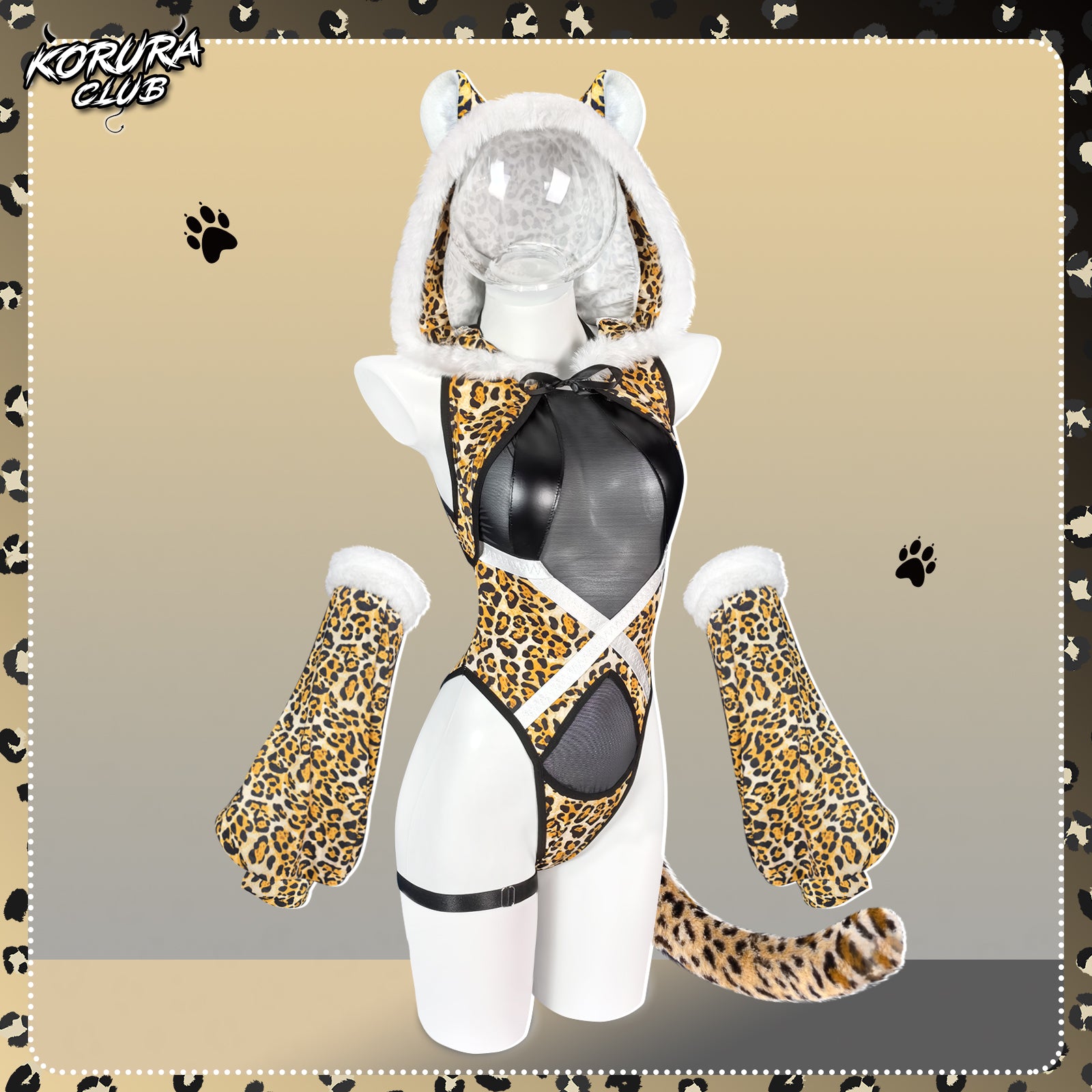 Pre-sale Snow Leopard Cosplay Bodysuit KO149