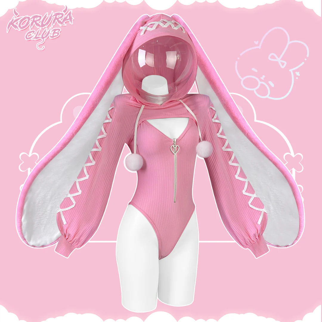 KORURACLUB-Pre-sale Cosplay Heart-Lock Floppy Bunny Jumpsuit KO103