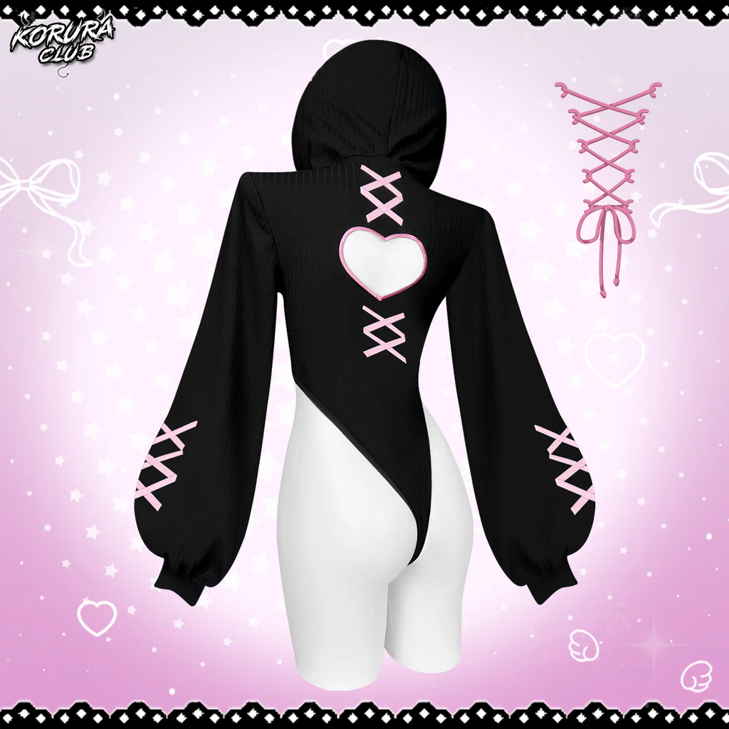 KORURACKUB-HEART HOLLOW BODYSUIT SR16