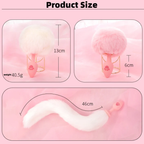 GLOWING RABBIT FOX TAIL ANAL PLUG  HA2780