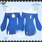 KORURACKUB-BUTTERFLY KNOT V-NECK DRESS SR06