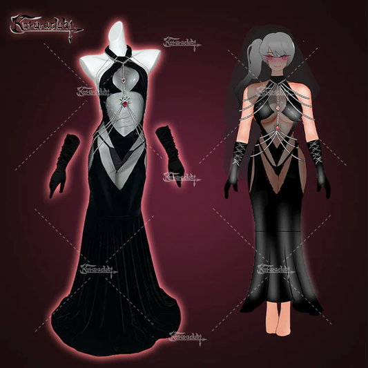 KORURACLUB-Halloween Spider-hearted witch Dress(4-Piece Set) HA2900