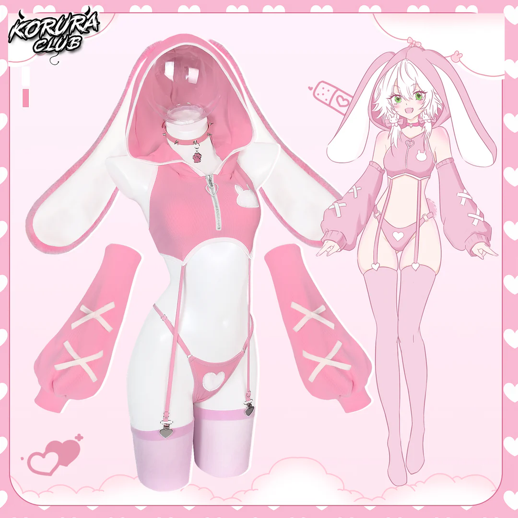 Pre-sale Bunny Cosplay Lingerie Vest Set KO157