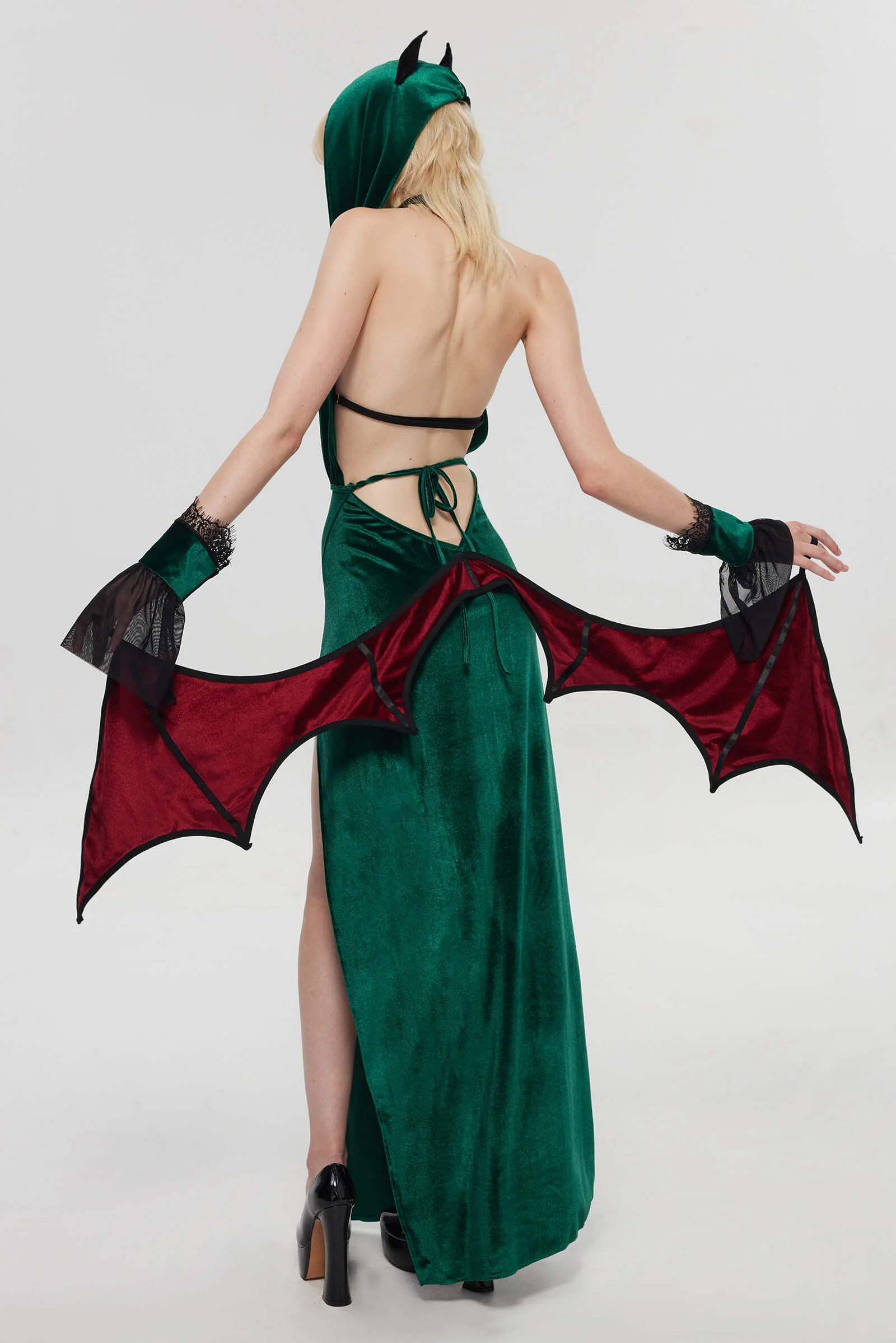 Pre-Sale Gothic Green Devil Wing Costume Set HK008