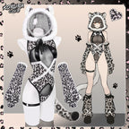 Pre-sale Snow Leopard Cosplay Bodysuit KO149