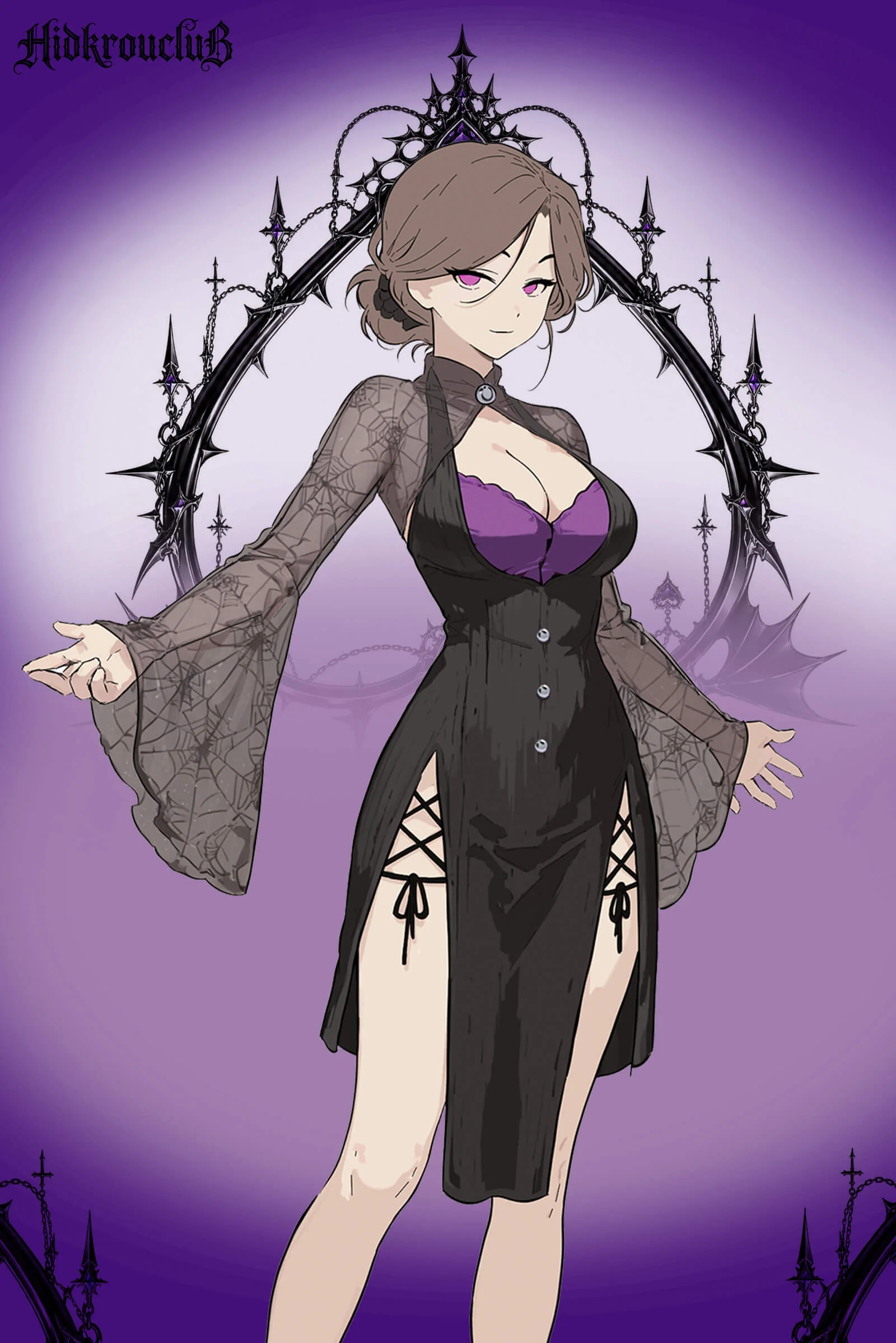 Pre-Sale Gothic Lace Spider Lingerie Set (2-Piece) HK003