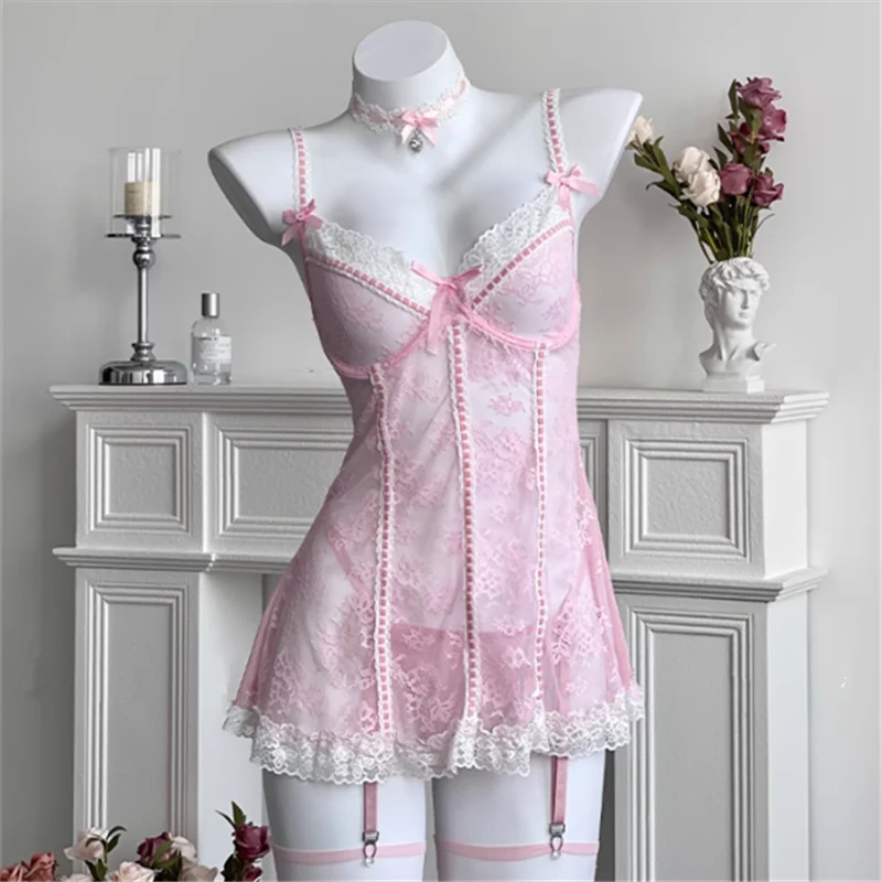 Lace Suspender Dress HA2758