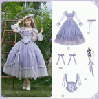 Purple lace lolita dress HA29747