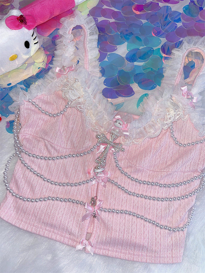 Lace Pearl Camisole HA2538