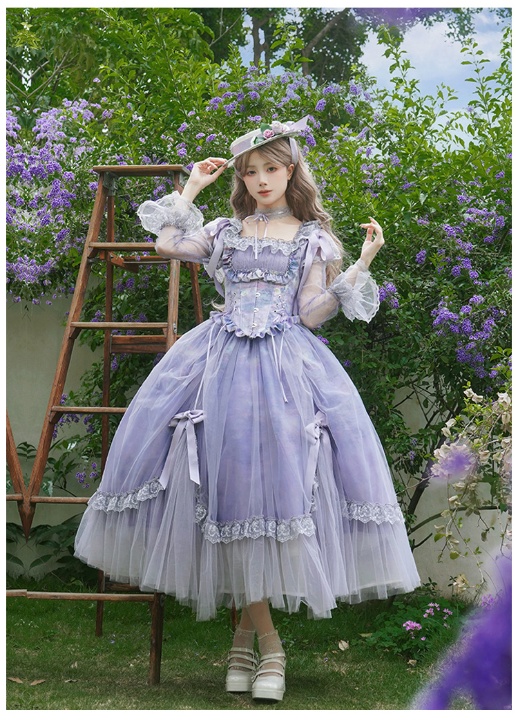 Purple lace lolita dress HA29747