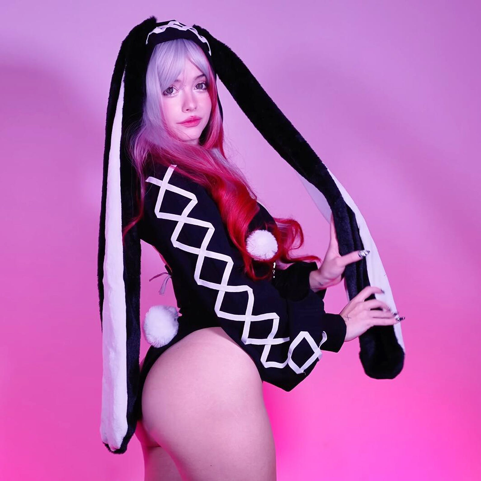KORURACLUB-Pre-sale Cosplay Heart-Lock Floppy Bunny Jumpsuit KO103
