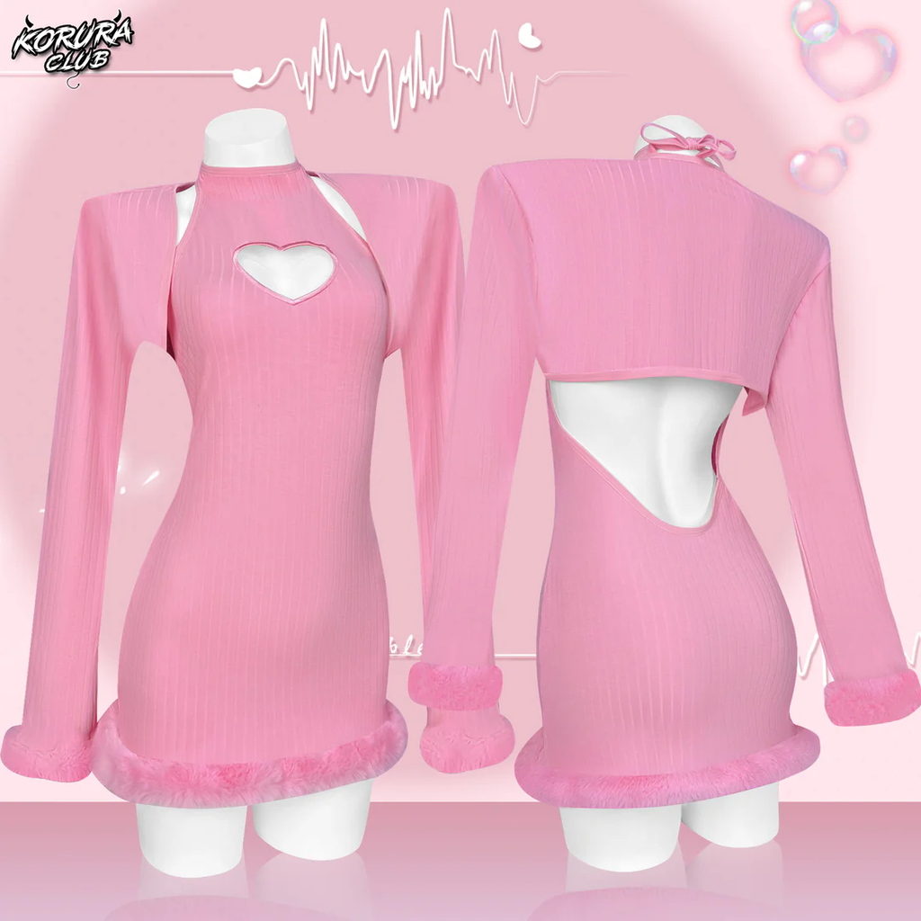 Heart-Trimmed Frayed Skirt KO116