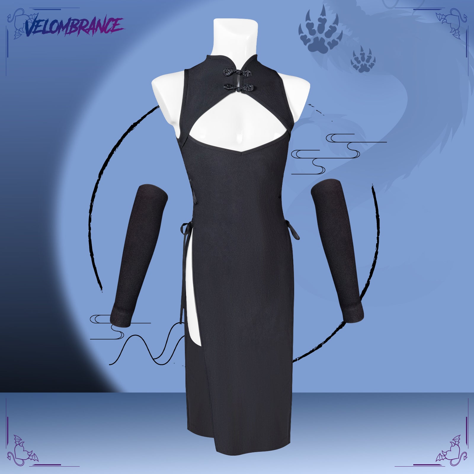 Dragon Demon Cheongsam (4-Piece Set） AS57