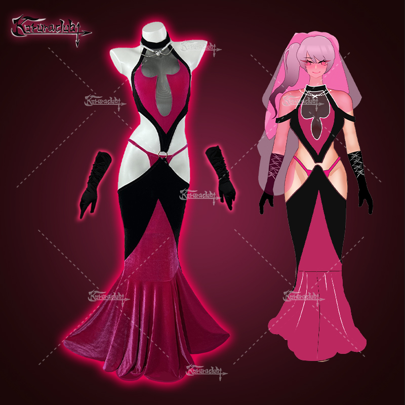 Halloween Flame Witch Dress KO29（3-Piece Set）