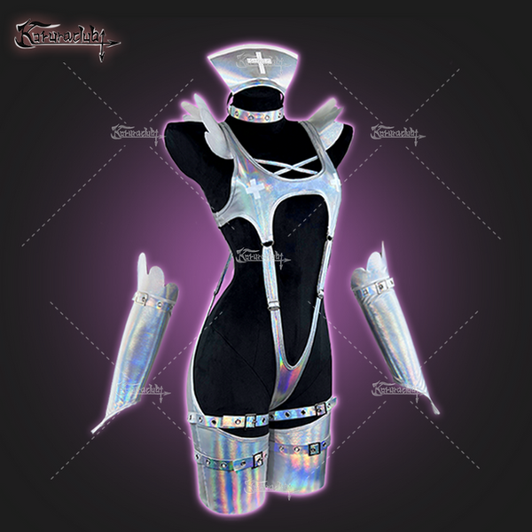 Cosplay Cyber Angel Silver Lingerie HA2936（7-Piece Set）