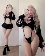 KORURACKUB-HEART HOLLOW BODYSUIT SR16