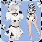 Pre- Sale Cosplay Cow Print Skirt Set KO155
