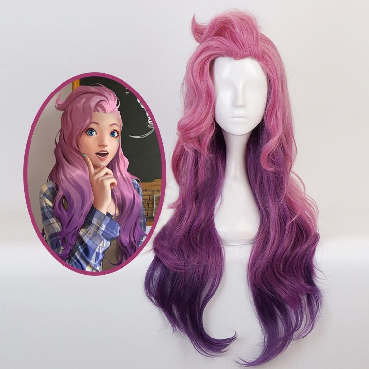 Star Lai singer cos gradient color wig  HA0043