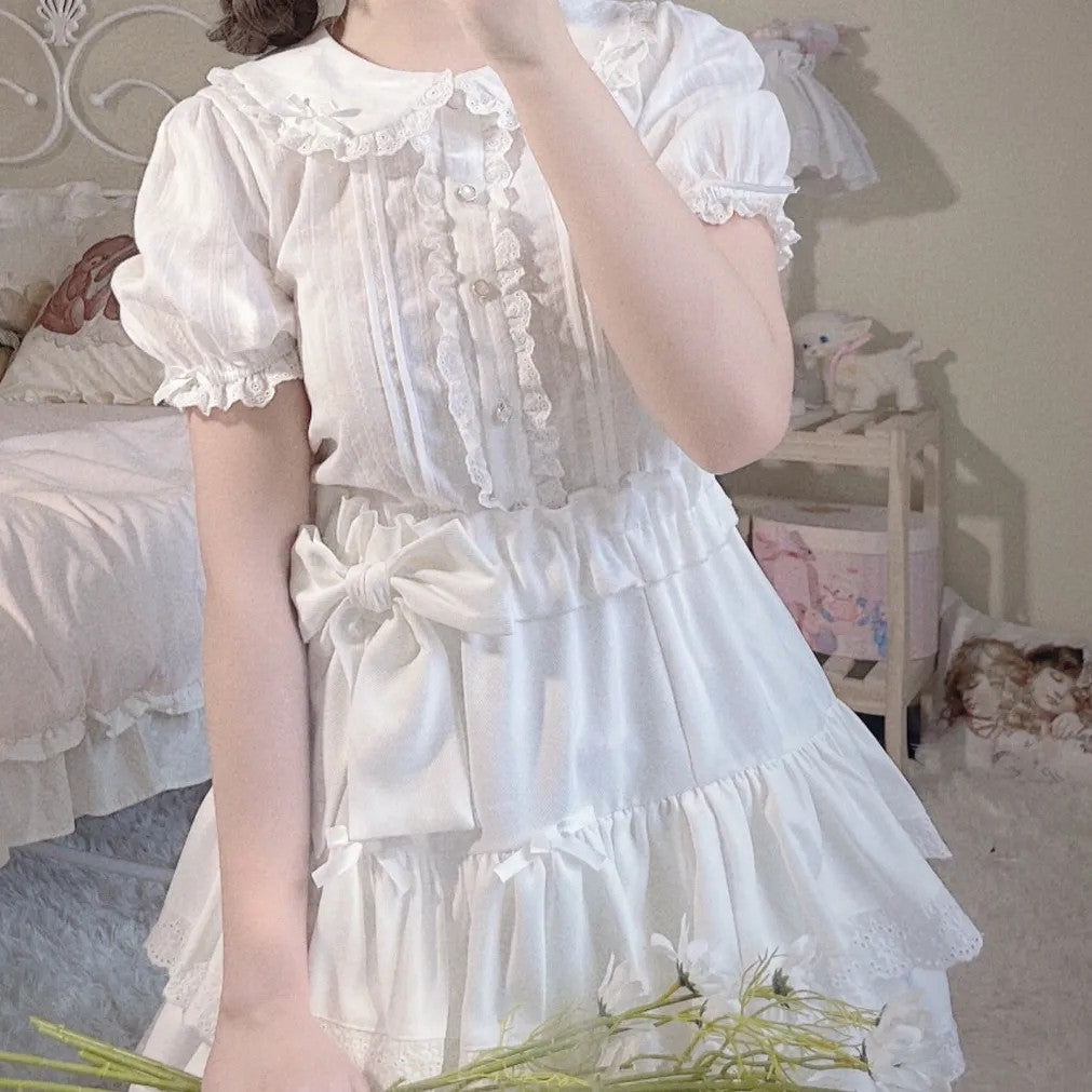 Cute lace cake A-line skirt   HA1155
