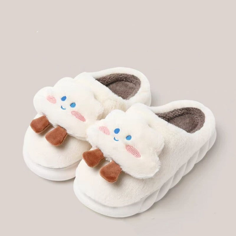 Cute Thick-soled Warm Fur Slippers   HA1348