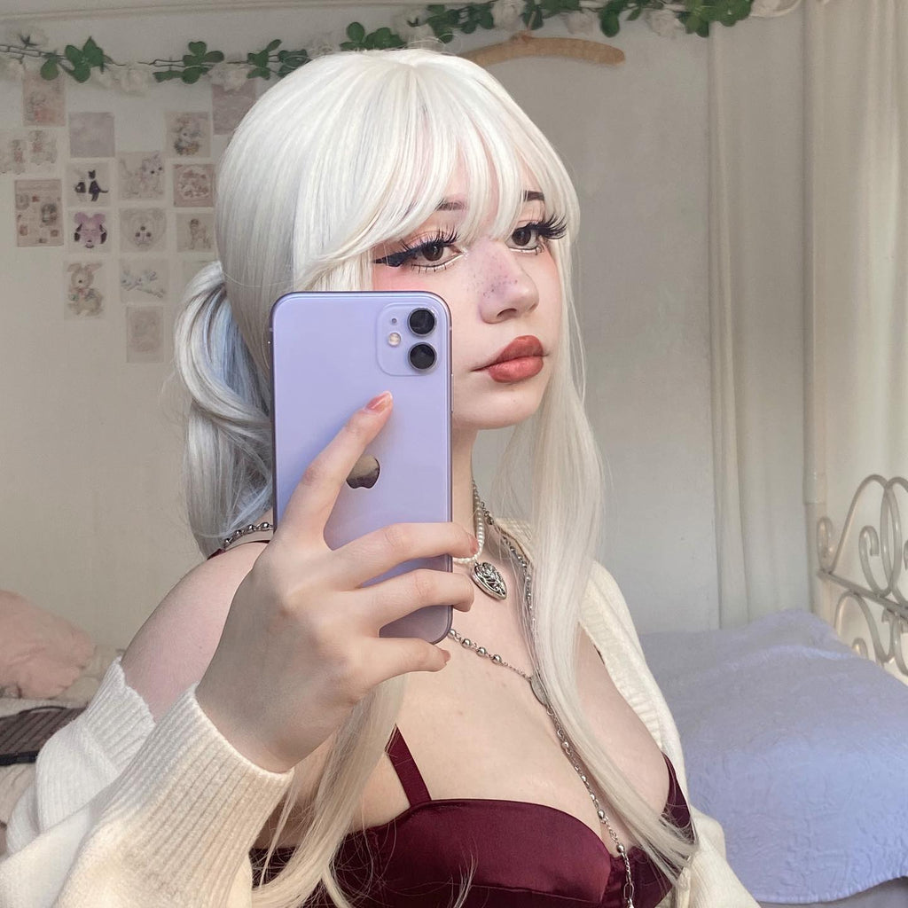 White long wig  HA0048