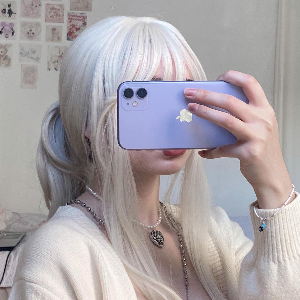 White long wig  HA0048