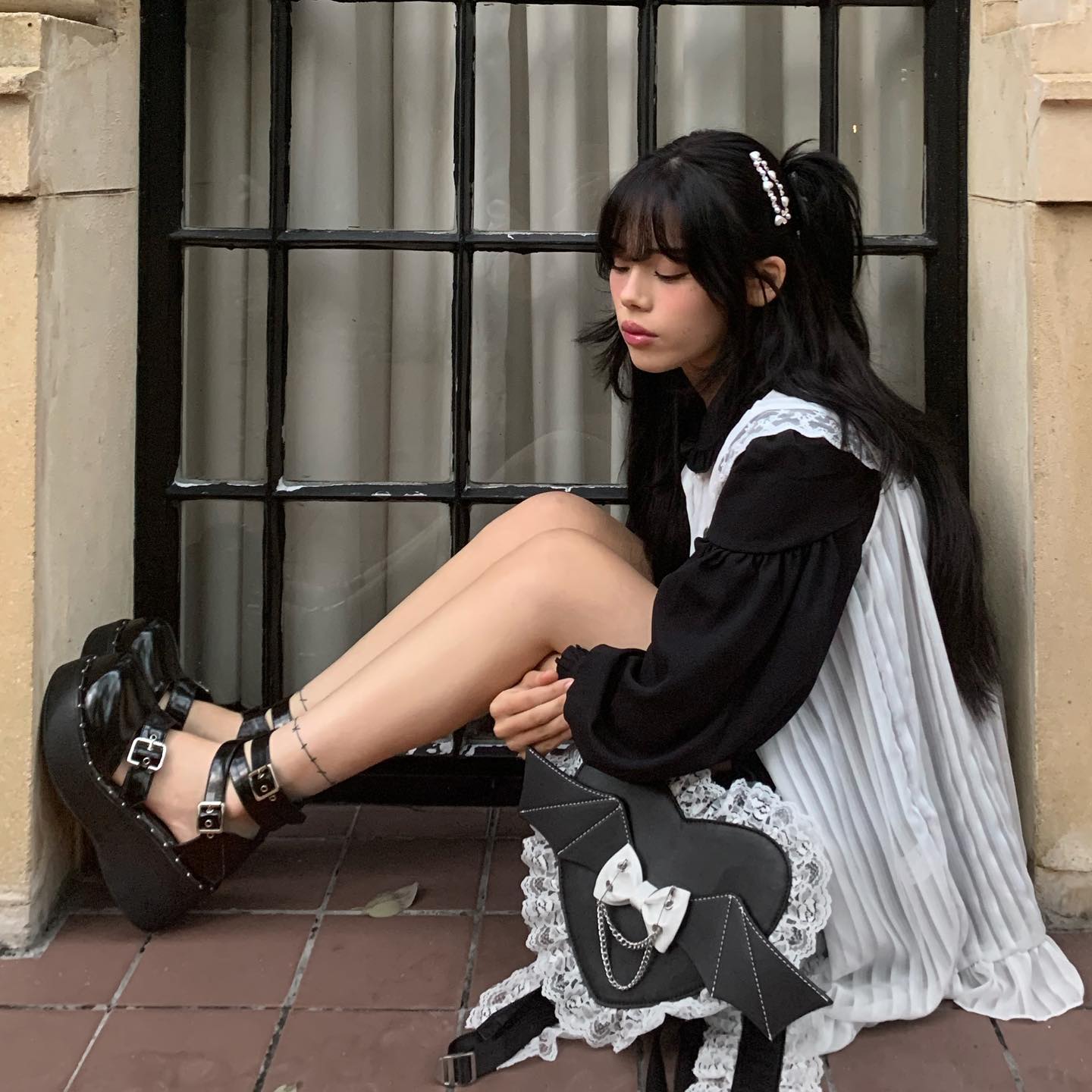 Cute Loose Long Sleeve Dress   HA0389