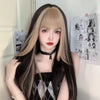 Long Straight Hair Blonde Bangs Wig Set  HA0046