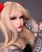 Blonde natural fluffy straight hair HA0070