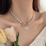 Love pearl necklace   HA1262