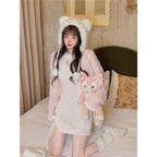 Heart Plush Vertical Stripe Dress  HA1475