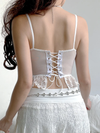 White Floral Lace Sling   HA0812