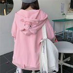 Cute sweet and cool piggy hoodie   HA1107