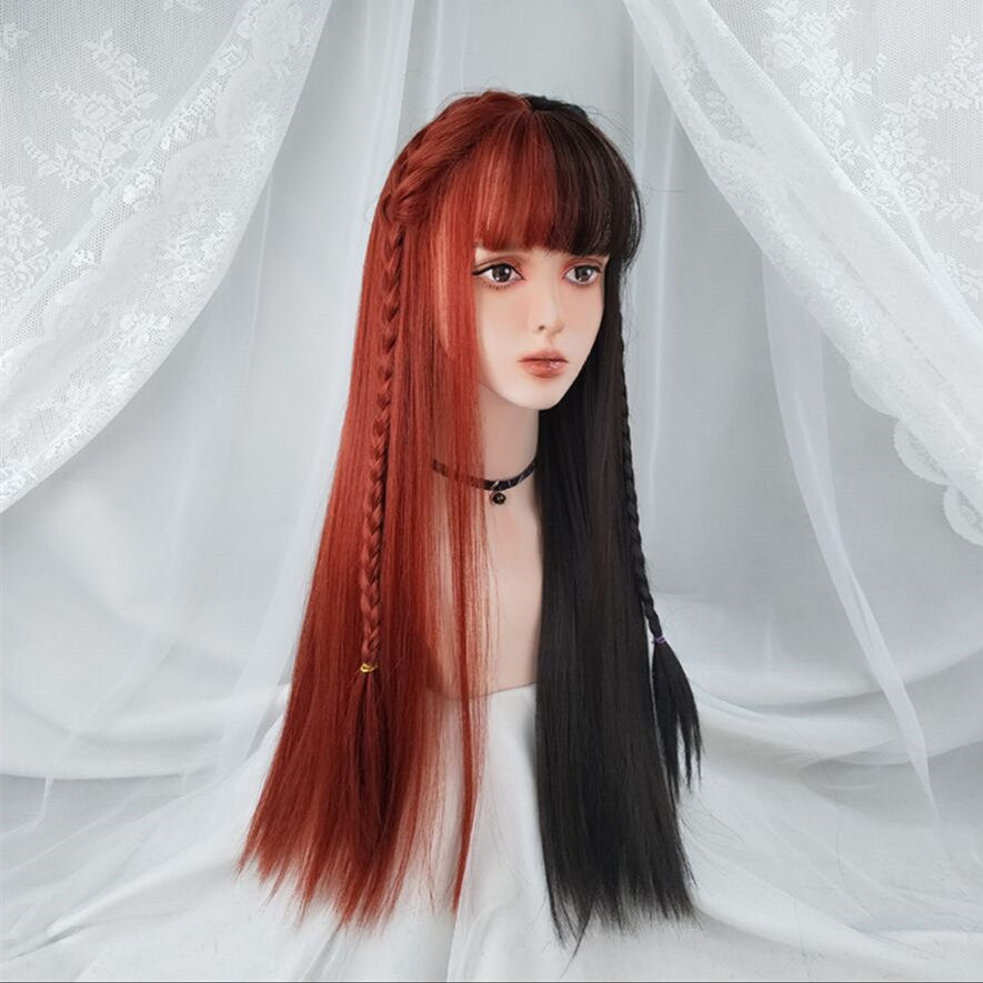 Pink long straight hair HA0055