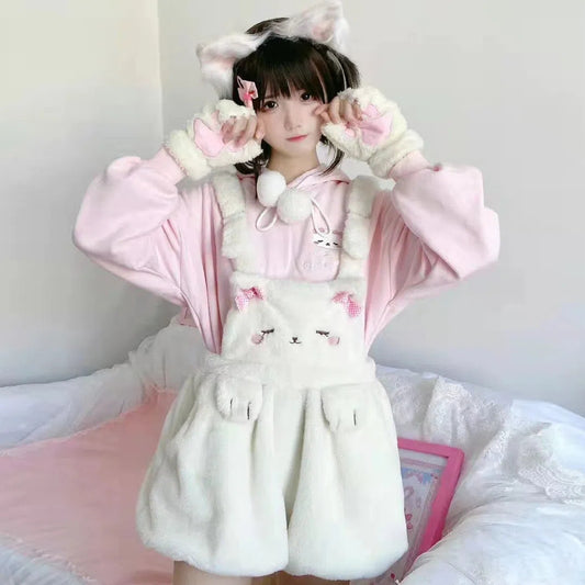 Plush hoodie + plush pants two-piece set  HA1176