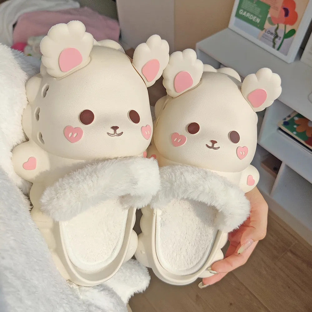 Creative Plush Rabbit Cotton Slippers  HA1160