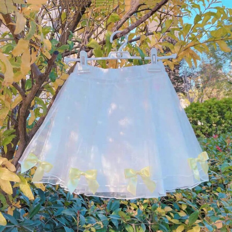 Sweet Bowknot Mesh Skirt  HA1408