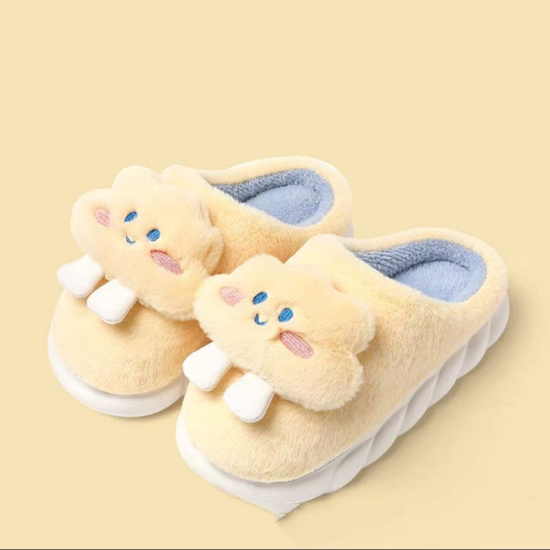 Cute Thick-soled Warm Fur Slippers   HA1348