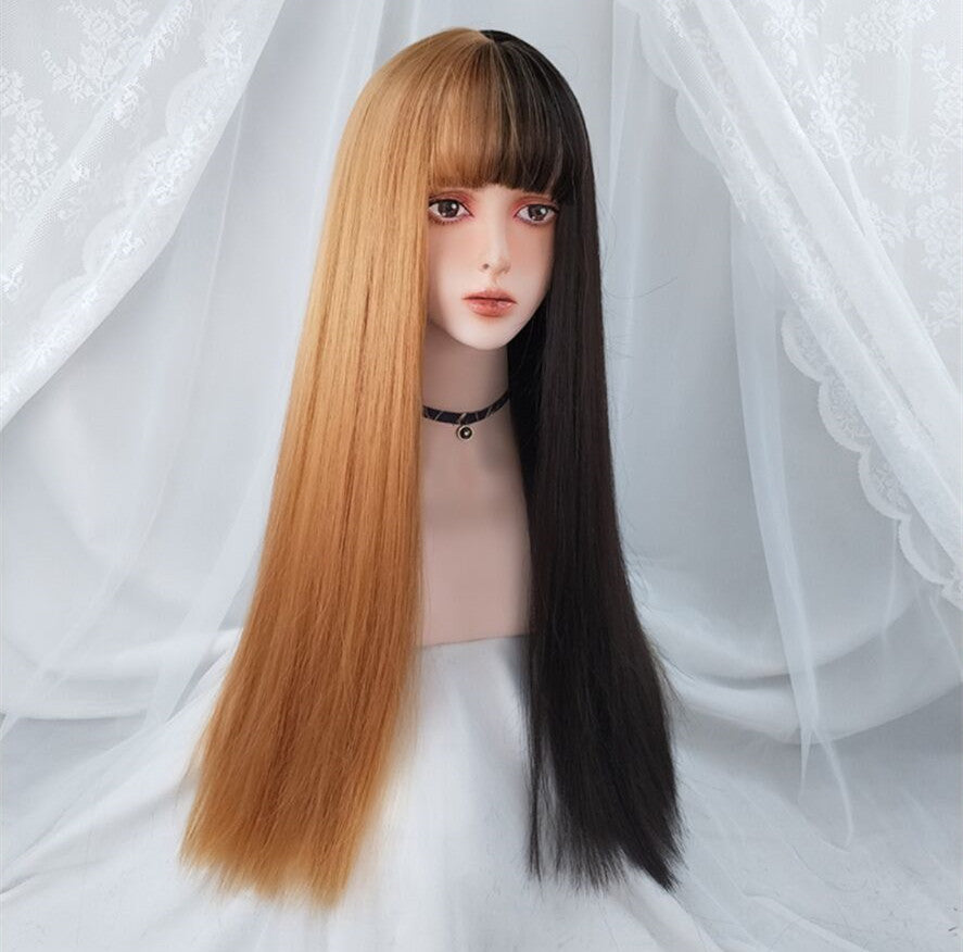 Pink long straight hair HA0055