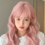 Pink curly wig  HA1661