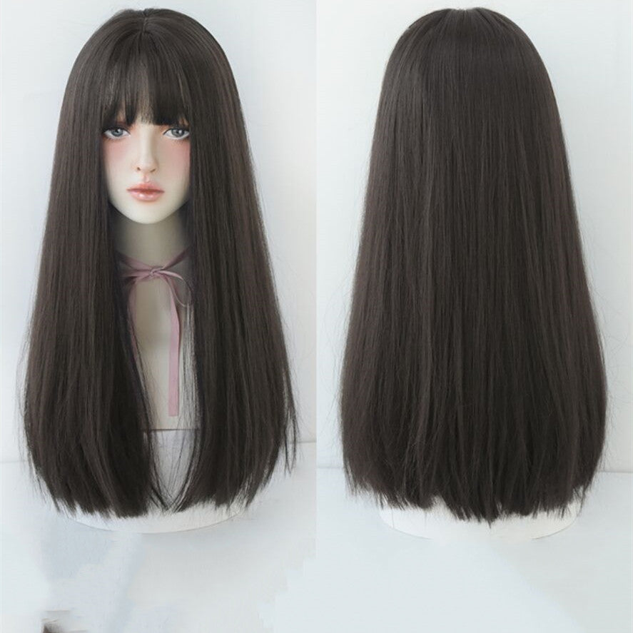 Long hair with natural air bangs HA0078