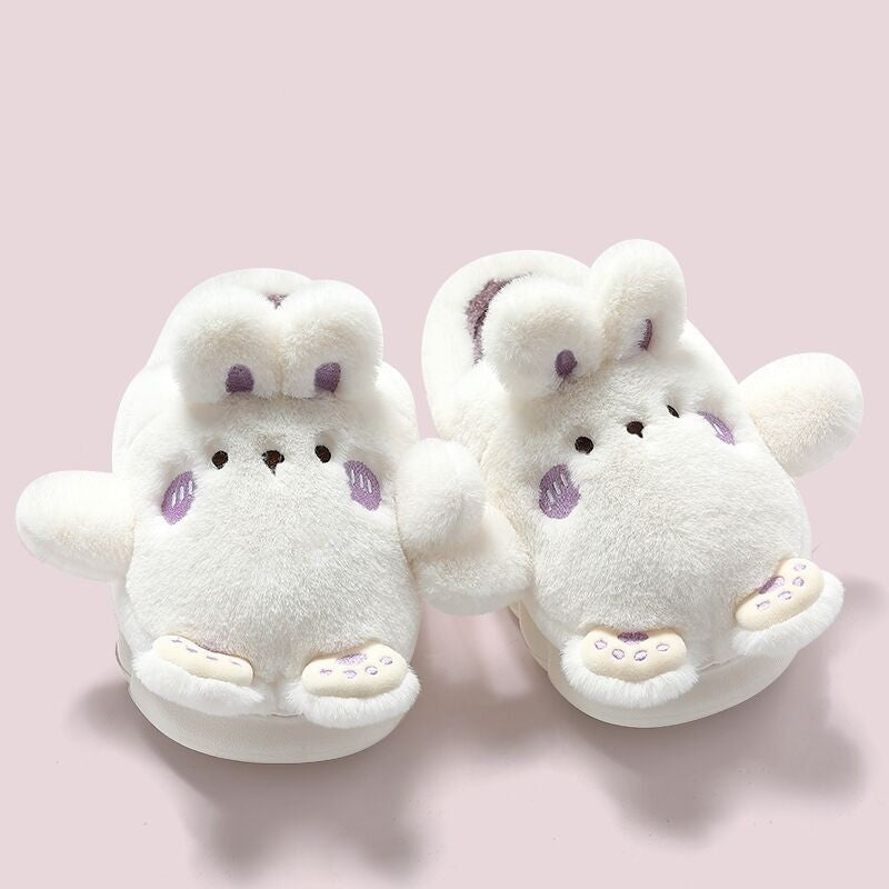 Cute Thick-soled Warm Fur Slippers   HA1348